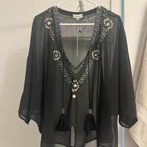 St. Tropez - Beaded beach cover up